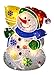 Sienna Lighted Holographic Snowman Christmas Window Silhouette Decoration, 12.5