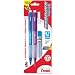 Pentel Twist-Erase EXPRESS Automatic Pencil with Lead and Eraser, 0.7mm, Assorted Barrels, 2 Pack (QE417FLEBP2)