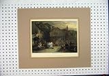 1845 Hand Coloured Village Festival Family Party Print