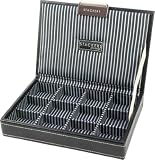 Gents Black mini Stackers Lidded Cufflink and Ring Jewelry Storage Top Tray