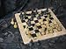 16 x 16 Gorgeous Fossil Marble & Black Marble Chess Set Comes in Free Gift Box Factory Direct Pricing