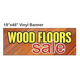 WOOD FLOORS SALE -Vinyl Banner- flooring store sign