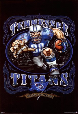 Tennessee Titans Mascot NFL 22x34 POSTER Poster Print, 22x34