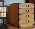 Japanese Tansu Chest Box w/ 4 drawers - Kiri Wood