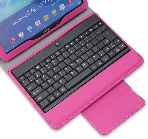 NEWSTYLE Removable Wireless Bluetooth Keyboard ABS Plastic Laptop Stylish Keys and Protective Case For Samsung Galaxy Note 10.1" 10.1 inch 2014 Edition Tablet (Rose)
