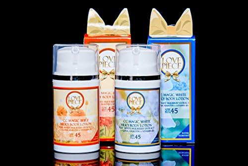 LOVE PIECE SUNSCREEN CREAM FACE AND BODY LOTION SPF45 PA+++ FOR BEIGE SKIN AND WHITE SKIN SET SIZE 50 ML. x 2 =100 ML.