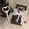 Heart Accented Key Bottle Opener Favors