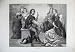 1872 TROUBADOUR MEN WOMEN MUSIC ROMANCE ANTIQUE PRINT
