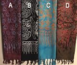 Rayon Scarves 10" X 66" - 3 Abstract Batiks
