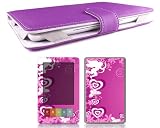 Bundle Monster Barnes & Noble Nook Synthetic Leather Case Cover Jacket + Skin Sticker + Screen Protector Ebook Accessories Combo - Fit 3G and Wifi Version
