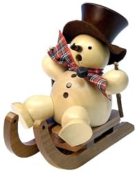 German Smoker - Snowman And Sled
