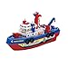 Electric with sounds and lights Toys City Rescue Harbour Boat w/ Squirting Water Jet and Control Rudder + Fun Bath Tub Pool Toy Boats for kids
