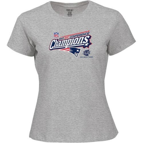 Buy New England Patriots Ash Ladies 2007 AFC Conference Champions Locker Room T-shirt by Reebok