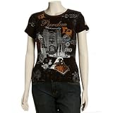 Purdue Boilermakers Women's Black Rhinestone T-shirt