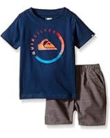 Quiksilver Baby Boys' Jersey Tee and Stripes Shorts Set