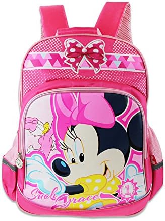 Lishri Mickey Mouse Primary School Backpacks for Kids Book Bag for Girls Pink