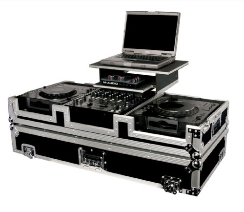 Odyssey FZGS12CDJW Flight Zone Glide Style Ata Dj Coffin With Wheels For A 12 Mixer And Two Large Format Cd Players