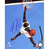 Steiner Sports NBA Nate Robinson White Jersey Dunk Overview Autographed 8-by-10-Inch Photograph