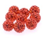 Lot de 10 perles Style Shamballa Stra...