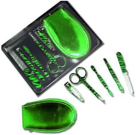 Travel Maxx 6-Piece Executive Beard & Hair Trimming Groomer Kit, Green