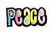 HHO Black Peace Colorful sunflower Embroidered Patch Embroidered DIY Patches, Cute Applique Sew Iron on Kids Craft Patch for Bags Jackets Jeans Clothes