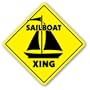 SAILBOAT CROSSING -Sign- sail boat sailing sailor gift
