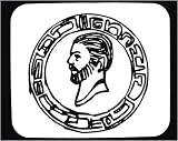 Mauspad mit der Grafik: Medaille, Belgien, Europa, Bart, Menschen, Metall, Niederlande, Währung, 