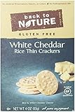 Back To Nature Gluten Free Rice Thins, White Cheddar, 4 Ounce