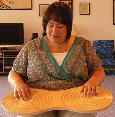 Cretan Double Finger Labyrinth in Maple