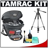 Tamrac 5683 Digital Zoom DSLR Camera Holster Bag Case + Tripod + Accessory Kit for Canon Rebel XSi, XS, T1i, T2i, EOS 50D, 5D, 7D, Nikon D3000, D5000, D40, D60, D90, D300, D300s, Olympus Evolt E-30, E-450, E-520, E-620, and Sony Alpha A230, A330, A380, A450, A500, A550, A850