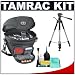 Tamrac 5683 Digital Zoom DSLR Camera Holster Bag Case + Tripod + Accessory Kit for Canon Rebel XSi, XS, T1i, T2i, EOS 50D, 5D, 7D, Nikon D3000, D5000, D40, D60, D90, D300, D300s, Olympus Evolt E-30, E-450, E-520, E-620, and Sony Alpha A230, A330, A380, A450, A500, A550, A850