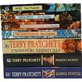 Terry Pratchett Discworld Collection 7 Books Set RRP : 87.89 (Unseen Academicals, The Colour Of Magic, Going Postal, Making Money, The Light Fantastic, Equal Rites, Mort)