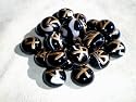 Banish and Protect Black and White Swirl Rune Stone Set