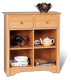Buffet Style SideTable - With Two Drawers-Maple (Maple) (36.25H x 33W x 13.5D)