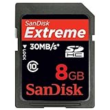 SanDisk 8GB Extreme SDHC Class 10 High Performance Memory Card (SDSDX3-008G-P31)