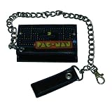 WAL99 Pac Man Namco Arcade Screenshot Trifold Wallet With Chain
