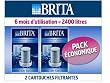 Brita - L12502- Lot de 2 cartouches pour filtre sur robinet On Tap - Blanc ou chrome