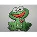 Frosch Fr�sche Tier Tiere Frog AUFN�HER APPLIKATION B�GELBILD Patch