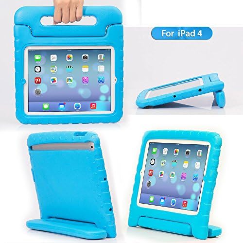 Holdtiger Ipad 2/3/4 Kids Case Light Weight Case for Kids Handle Stand Shockproof Case for Ipad 2/3/4 (Blue, Ipad 2/3/4)