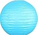 Derker 9pcs Sky Blue+Light Blue+White Chinese/Japanese Paper Lanterns/Lamps Assortment, Paper Lantern Value Pack Party Accessory(8 Inch) (Blue)
