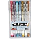 Yasutomo Gel Xtreme Metallic Pens, Package of 7