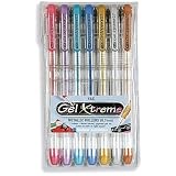 Yasutomo Gel Xtreme Metallic Pens, Package of 7
