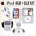 Apple 8GB iPod nano AAC/MP3 Player - Silver (3rd Generation) + Deluxe Accessory Kit