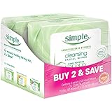 Simple Cleansing Facial Wipes 25 ct, Twin Pack