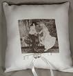 Western Affection Ring Pillow, White