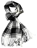 Kangaroo Poo Mens Check Scarf Black/White