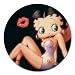 Magnet 5 Inch Round of Vintage Art Deco Betty Boop A Sweet Job