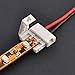 Ledwholesalers 10 Pack Single Color 2-Conductor LED Strip-to-Wire Quick Connector, 8mm, 10x 2306-8mm