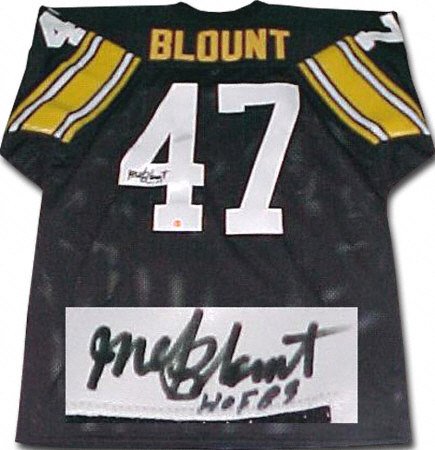 Mel Blount Pittsburgh Steelers Autographed Jersey with HOF 89 Inscription
