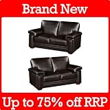 Boston 2+2 Seater Brown Leather Sofas Luxury Leather Sofas